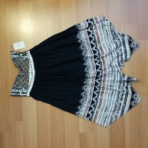 NWT Volcom Spinternship Dress Cotton Strapless Size S